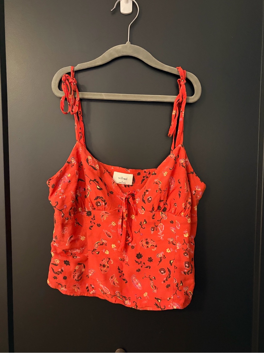 Wilfred Red Floral Tie-Front Camisole